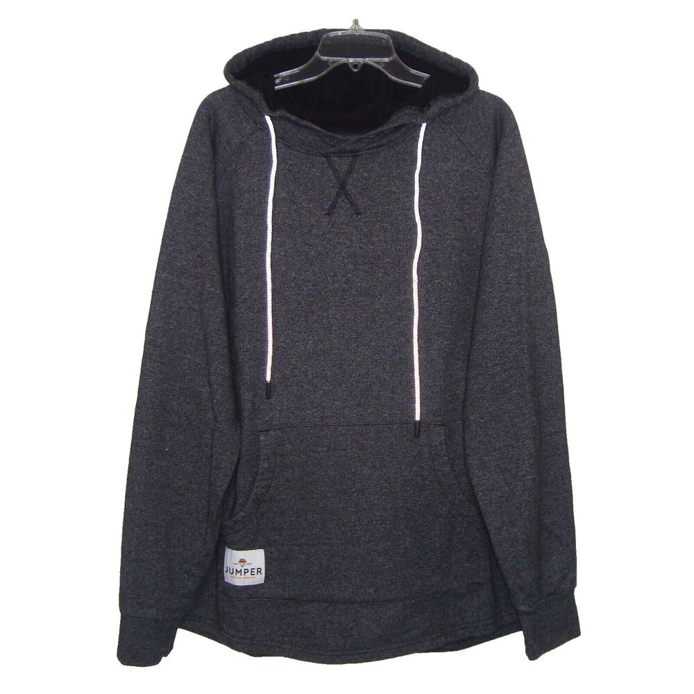 RARE!  JUMPER Threads Halo Hoodie Heather Gray Sweatshirt Size XL